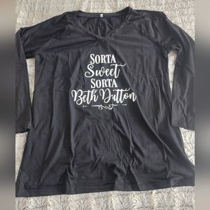 Nwt Black long sleeve tee‎ size medium